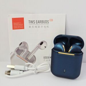 J18 Wireless Earbuds 5.3 Headphones Noise Canceling Touch Control Blue